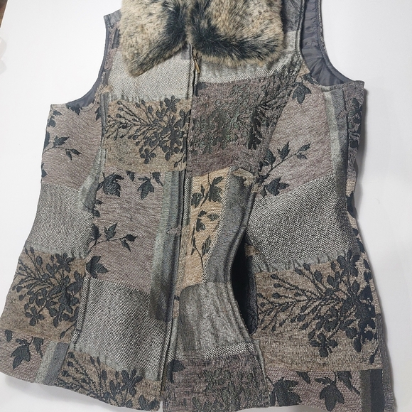 Coldwater Creek Women's Patchwork Vest Size 8 - Picture 4 of 13